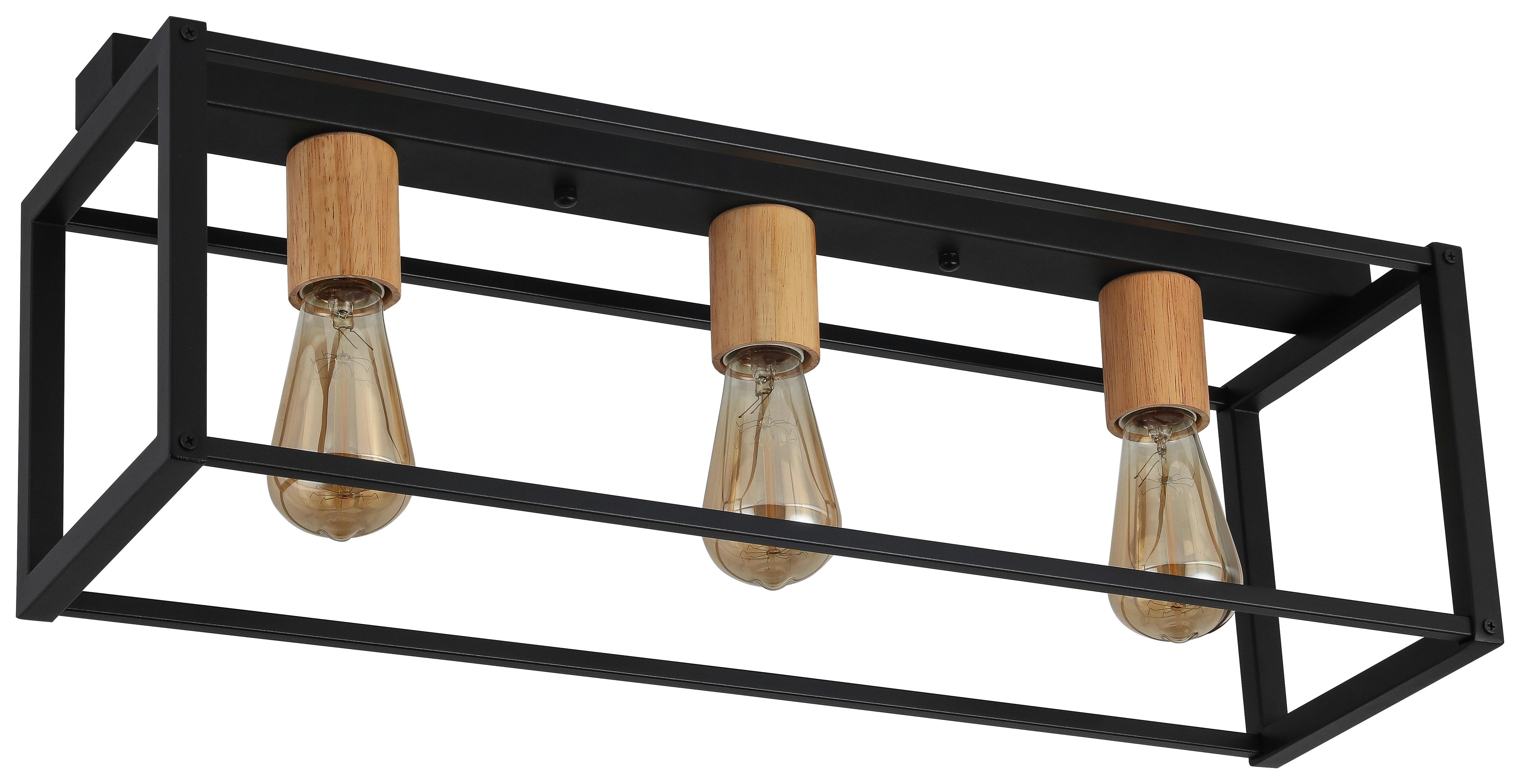 LAMPA SUFITOWA MARTINEK - czarny, Modern, metal/drewno (65/20/22,5cm) - Bessagi Home