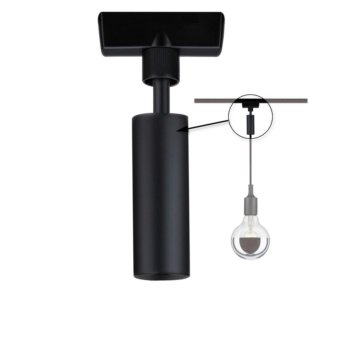 Schienensystem-Adapter Urail in Schwarz - Schwarz, Design, Kunststoff/Metall (2,3/12cm) - Paulmann