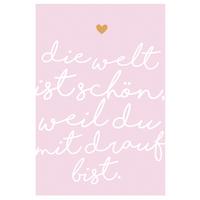 Postkarte Edelschwarz Multicolor - Basics, Papier (17,5/12cm)