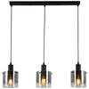 HÄNGLAMPA CHRISTIANO - svart, Modern, metall/glas (80/15/120cm) - Premium Living