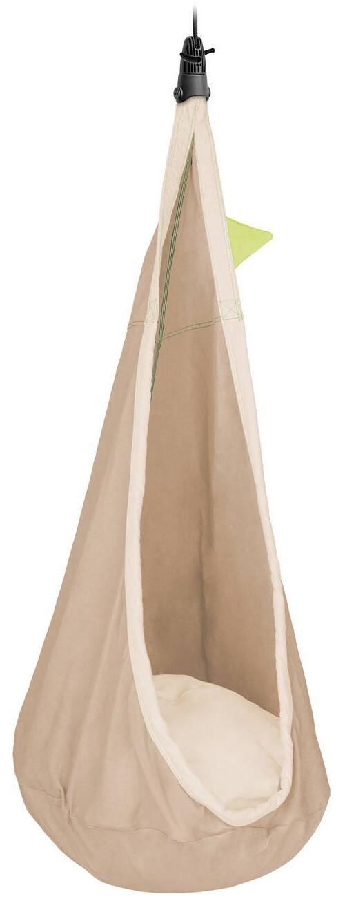 Kinderhängesessel Hanging Nest Beige/Grün/Hellbraun - Hellbraun/Beige, KONVENTIONELL, Textil (70/200-400/150cm) - La Siesta