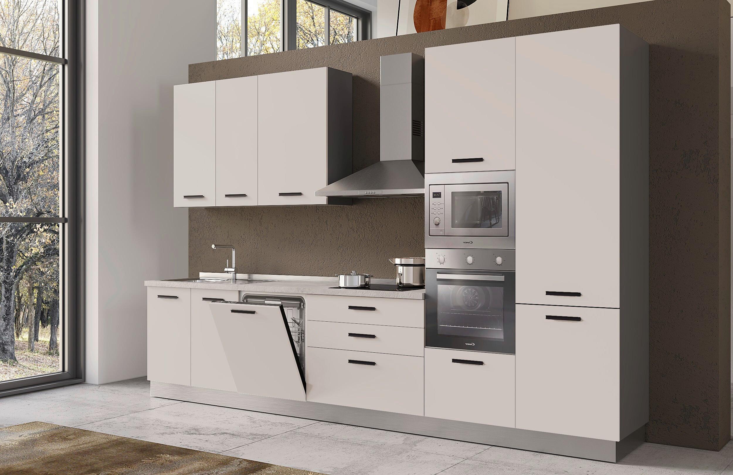 Bucatarie Standard Vania 360 Cashemire - cașmir/gri, Modern, metal/material pe bază de lemn (360/240/60cm) - Mömax