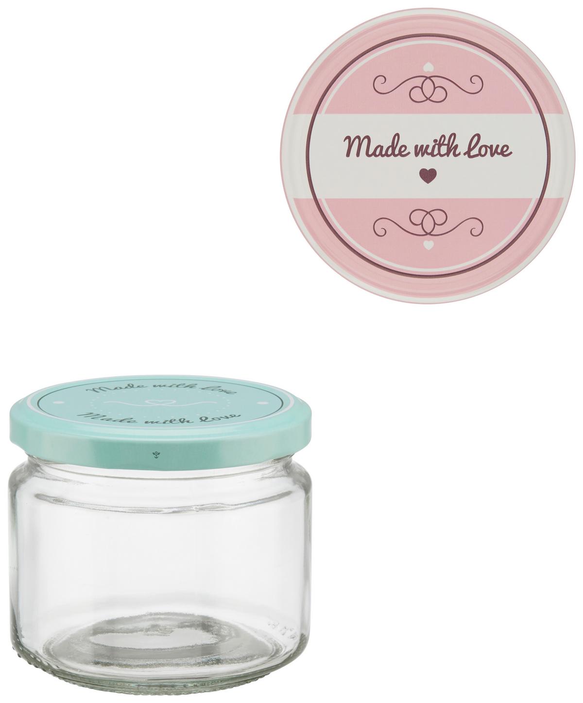 Kozarec Za Vlaganje Rosie - 324 Ml - roza/metino zelena, kovina/umetna masa (330ml)