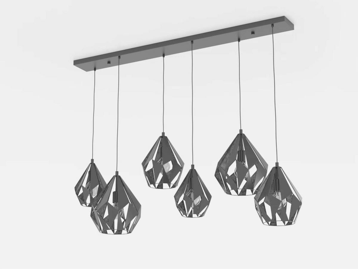 LAMPA WISZĄCA 43846* CARLTON 1 - czarny/kolor miedziany, Design, metal (145,5/38,5/107cm) - Eglo