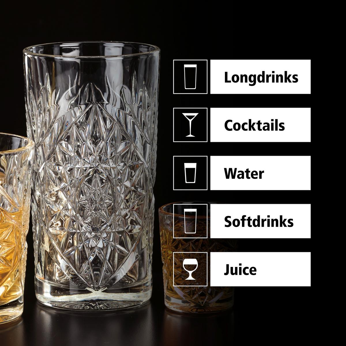Gläserset Hobstar Klar 12-teilig - Klar, Basics, Glas (8,5/16cm)