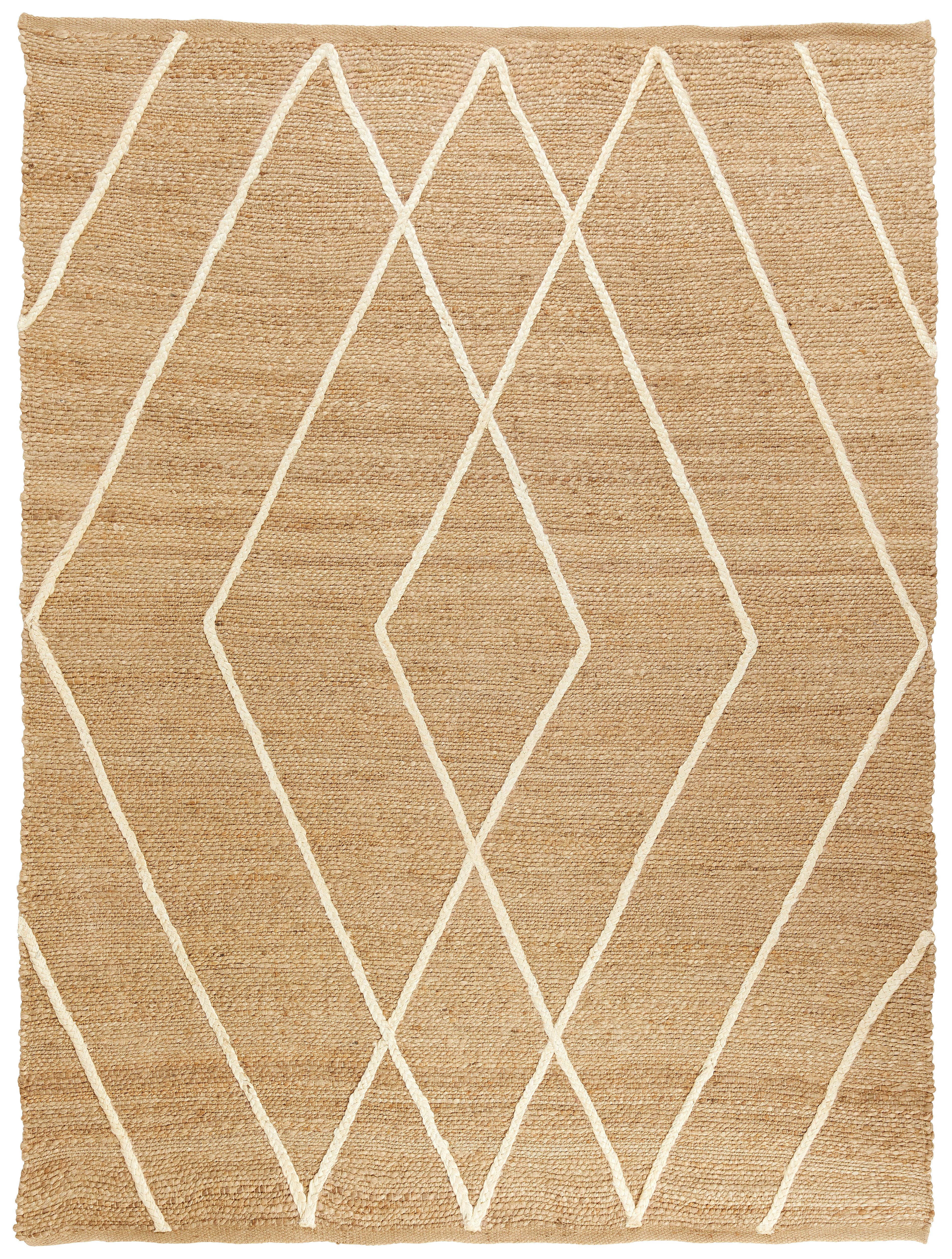 Kézi Szövésű Szőnyeg Aran 1 - bézs/fehér, Modern, textil (150/210cm) - Bessagi Home