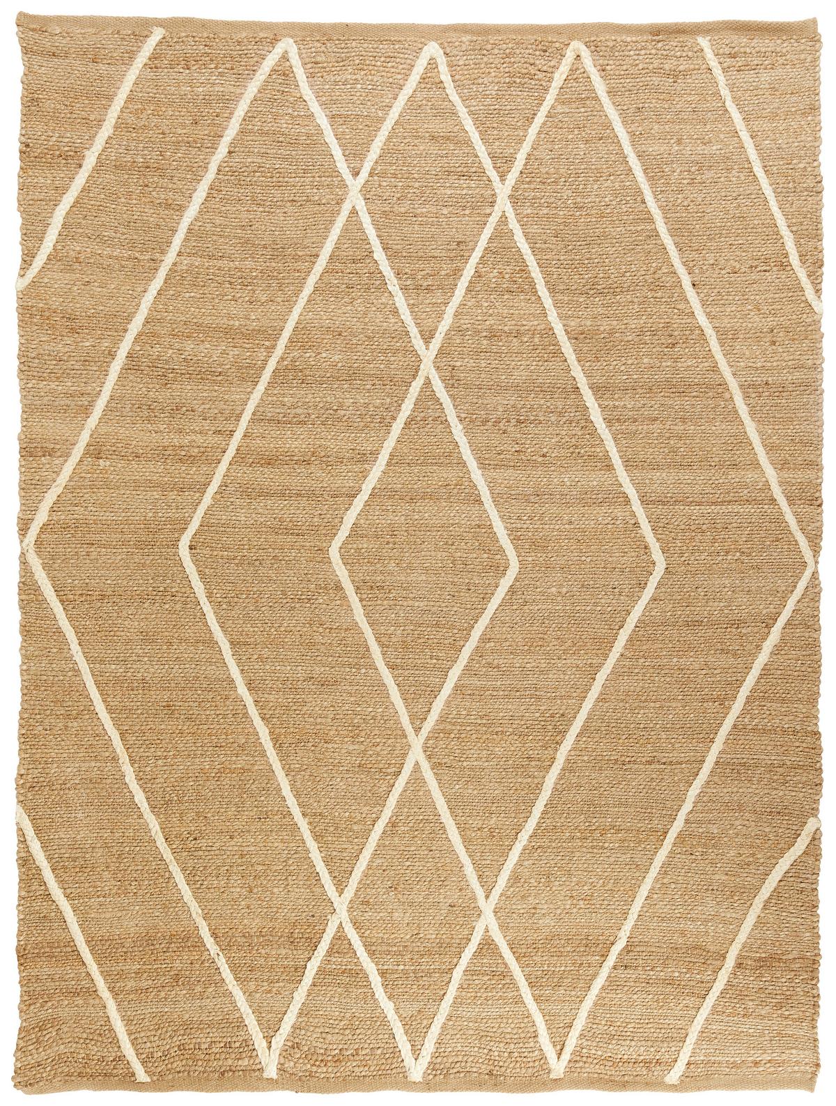 Kézi Szövésű Szőnyeg Aran 1 - bézs/fehér, Modern, textil (150/210cm) - Bessagi Home