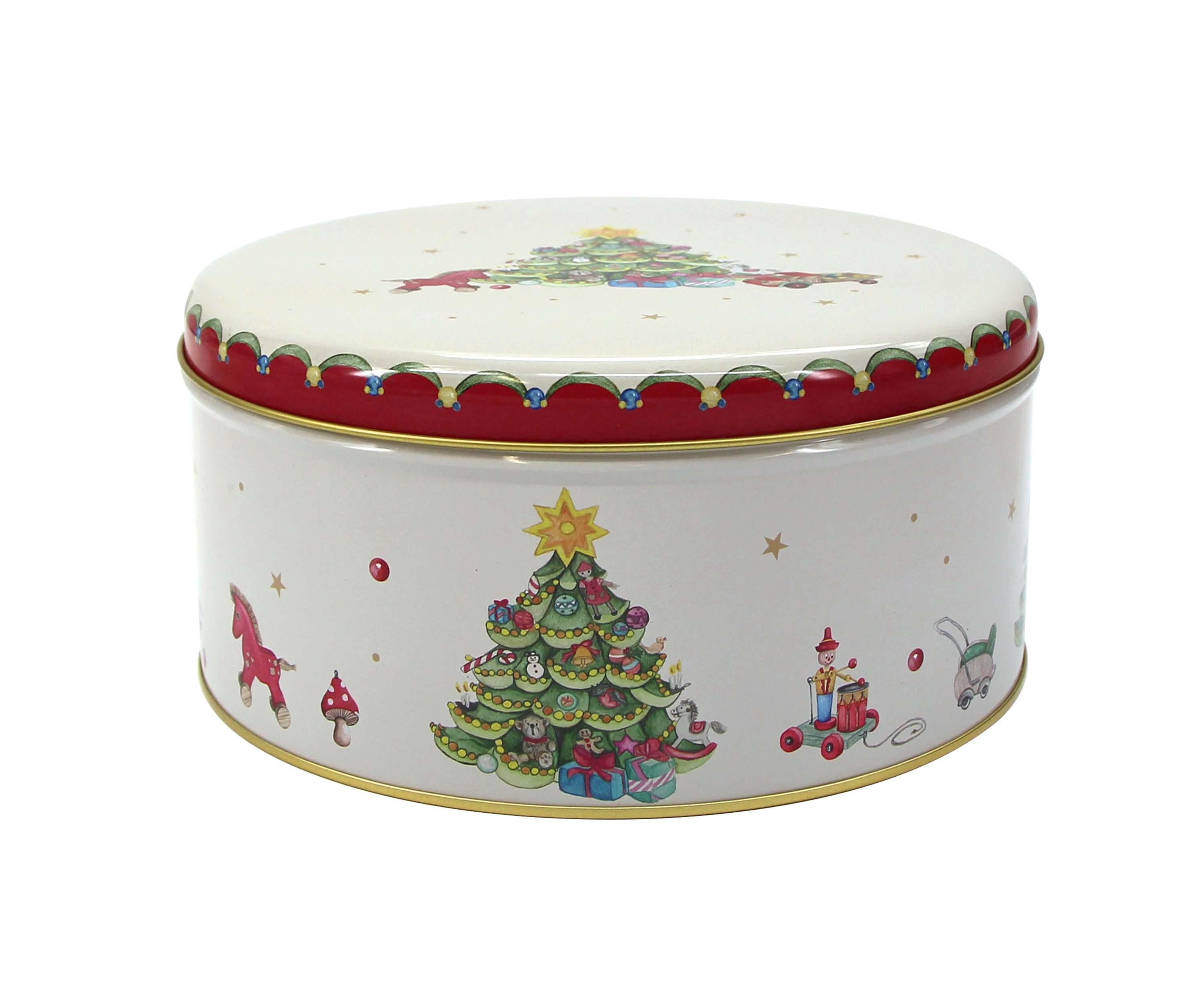 Keksdosenset XMAS 3-teilig - Sandfarben/Rot, KONVENTIONELL, Metall - Modern Living