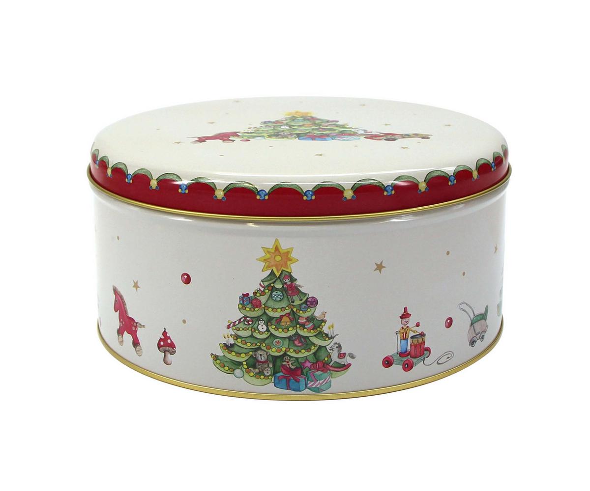 Keksdosenset XMAS 3-teilig - Sandfarben/Rot, Konventionell, Metall - Modern Living