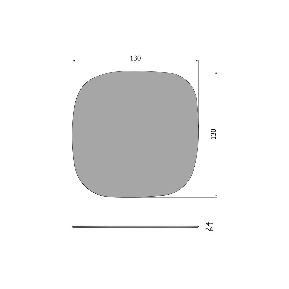 Esstisch Tablo Hellgrau L: 130cm - Hellgrau/Naturfarben, MODERN, Holz (130/130/75cm) - Livetastic