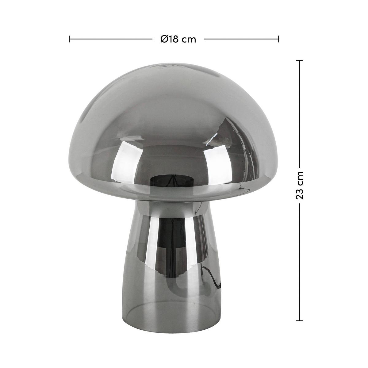 Asztali Lámpa Schwami - fekete/áttetsző, Modern, műanyag/Üveg (18/23cm) - Modern Living