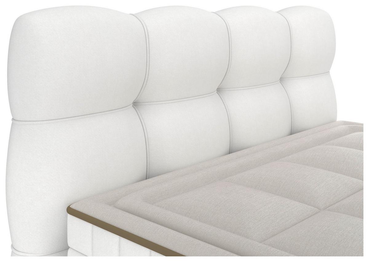 Boxspringbett Bianco Beige ca. 160x200cm - Beige, KONVENTIONELL, Holz/Holzwerkstoff (160/200cm) - Premium Living