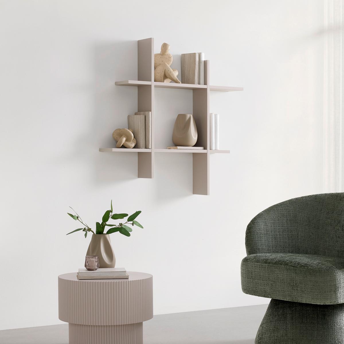 Wandregal Lucia Kaschmirfarben - Kaschmir, MODERN, Holzwerkstoff (80/80/15cm) - Mömax