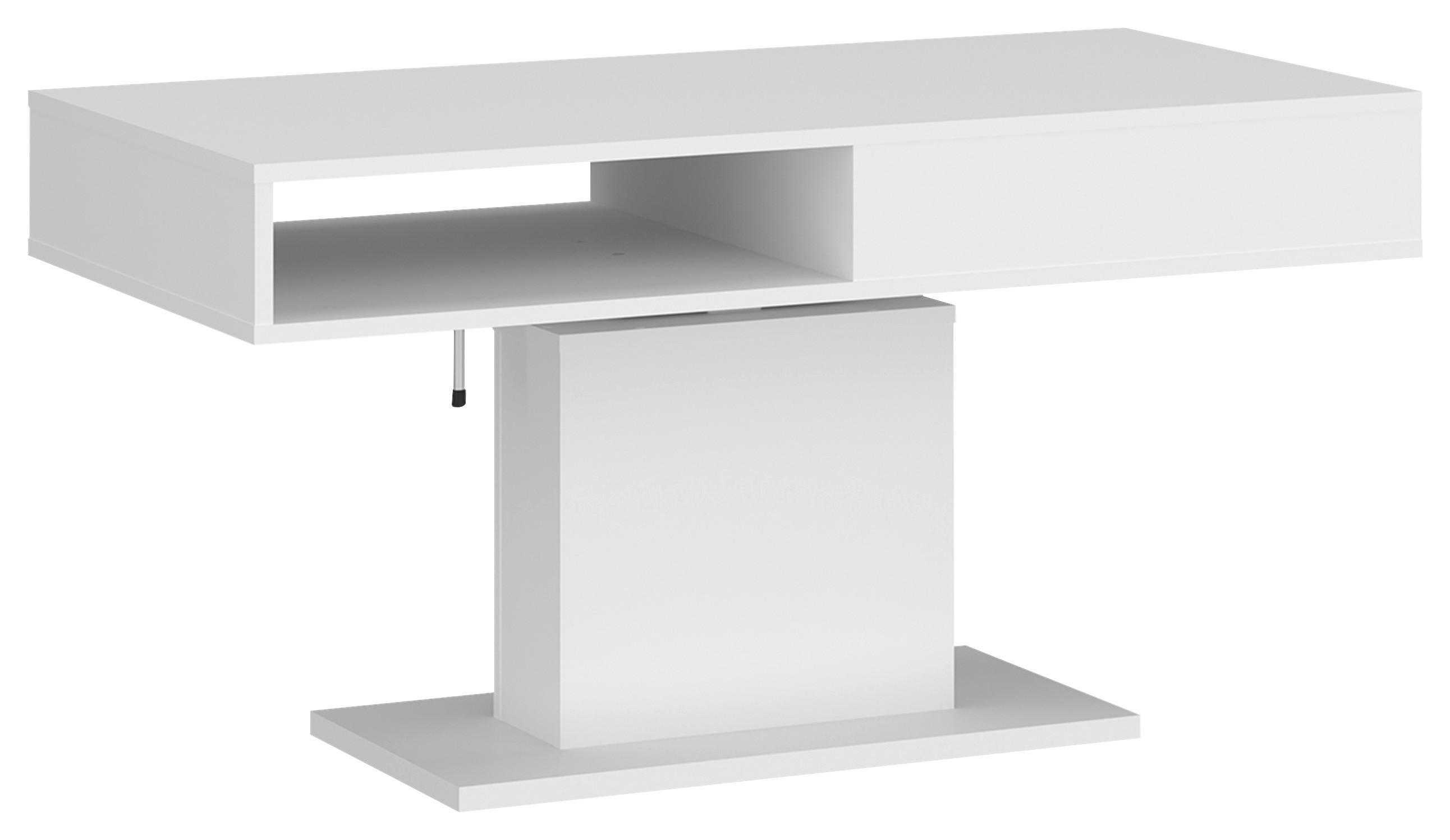 Stolić Cortado - bijela, Moderno, drvni materijal (110/59,6-79,6/65cm) - Modern Living