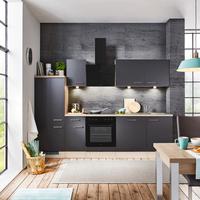 Küchenblock Milano Anthrazit/Eiche - Dunkelgrau/Anthrazit, MODERN, Holzwerkstoff (270cm) - FlexWell