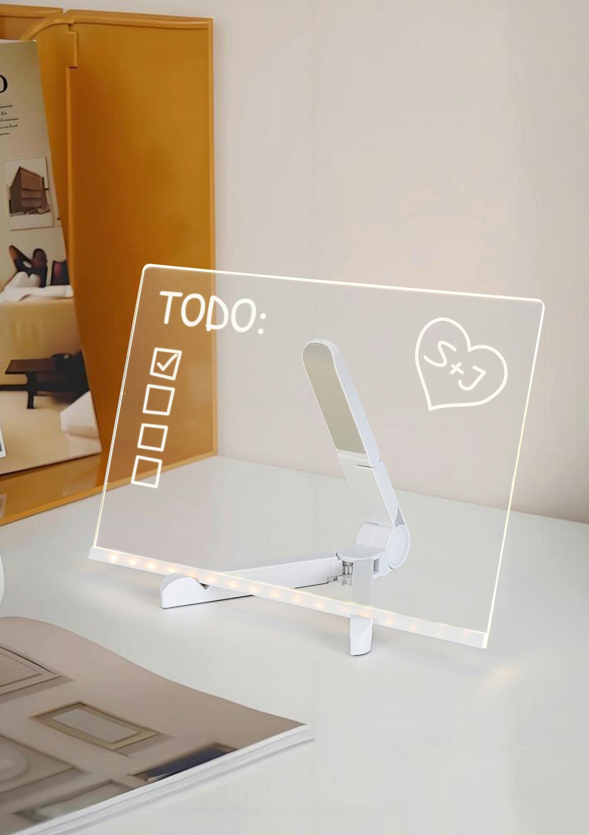LED-Dekoleuchte Malon Weiß/Transparent max. 2 Watt - Transparent/Weiß, MODERN, Kunststoff (30/18,4/20cm) - Mömax