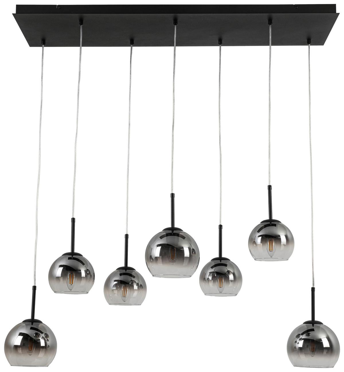 LAMPA WISZĄCA VICTORIA - czarny/kolor chromowy, Trend, tworzywo sztuczne/metal (110/31/120cm) - Novel