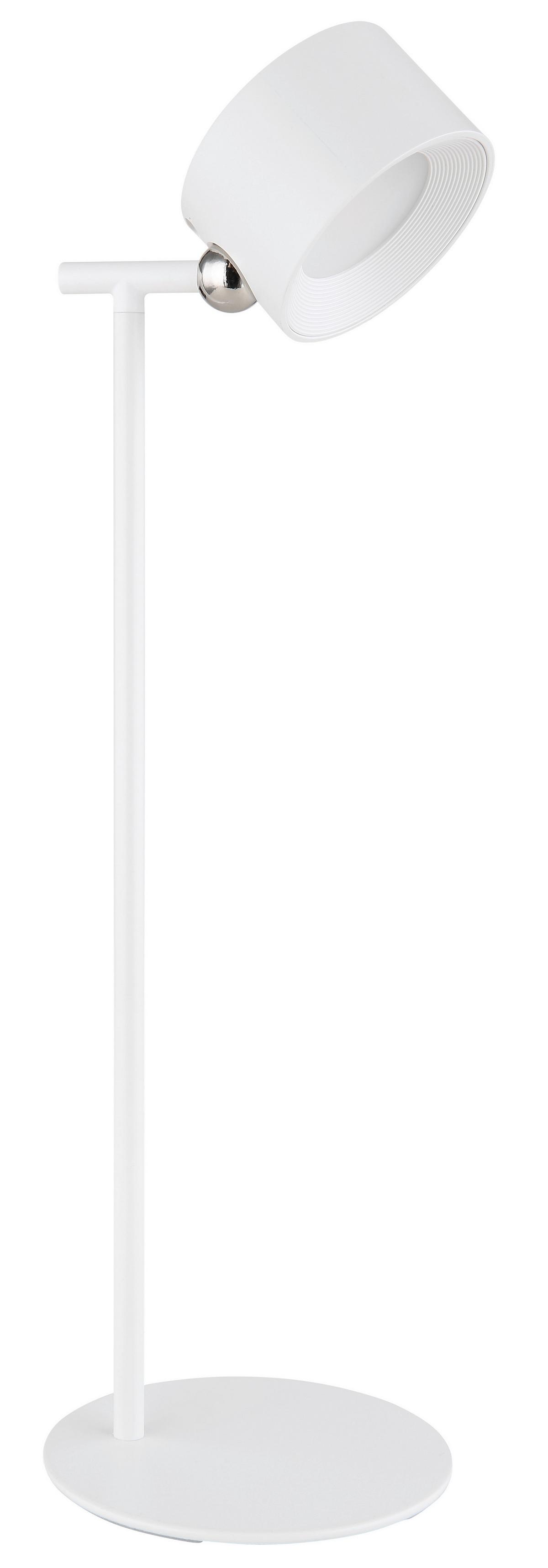 Akku-Tischleuchte Jorje Weiß max. 4,5 Watt - Weiß, KONVENTIONELL, Kunststoff/Metall (13/12/35cm) - Globo