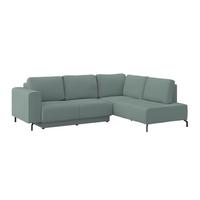 Kutna Garnitura Veni - sivo-zelena/crna, Moderno, tekstil (272/210cm) - Modern Living