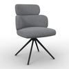 STOL MED ARMSTÖD KARO - grå/svart, Modern, metall/textil (58/88/65cm) - Bessagi Home