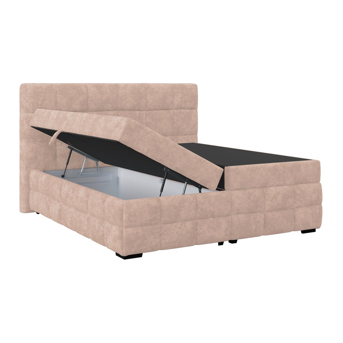 PAT BOX VEGA - bej/verde, Trend, lemn/textil (200/200cm) - Modern Living