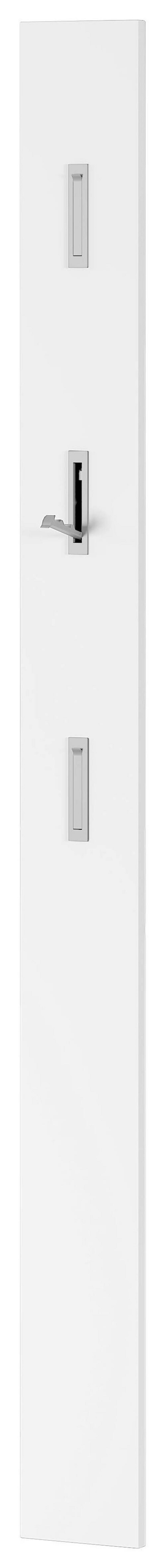 Garderobenpaneel in Weiss Hochglanz - Weiss Hochglanz, Modern, Holzwerkstoff (15/170/3cm) - Mömax