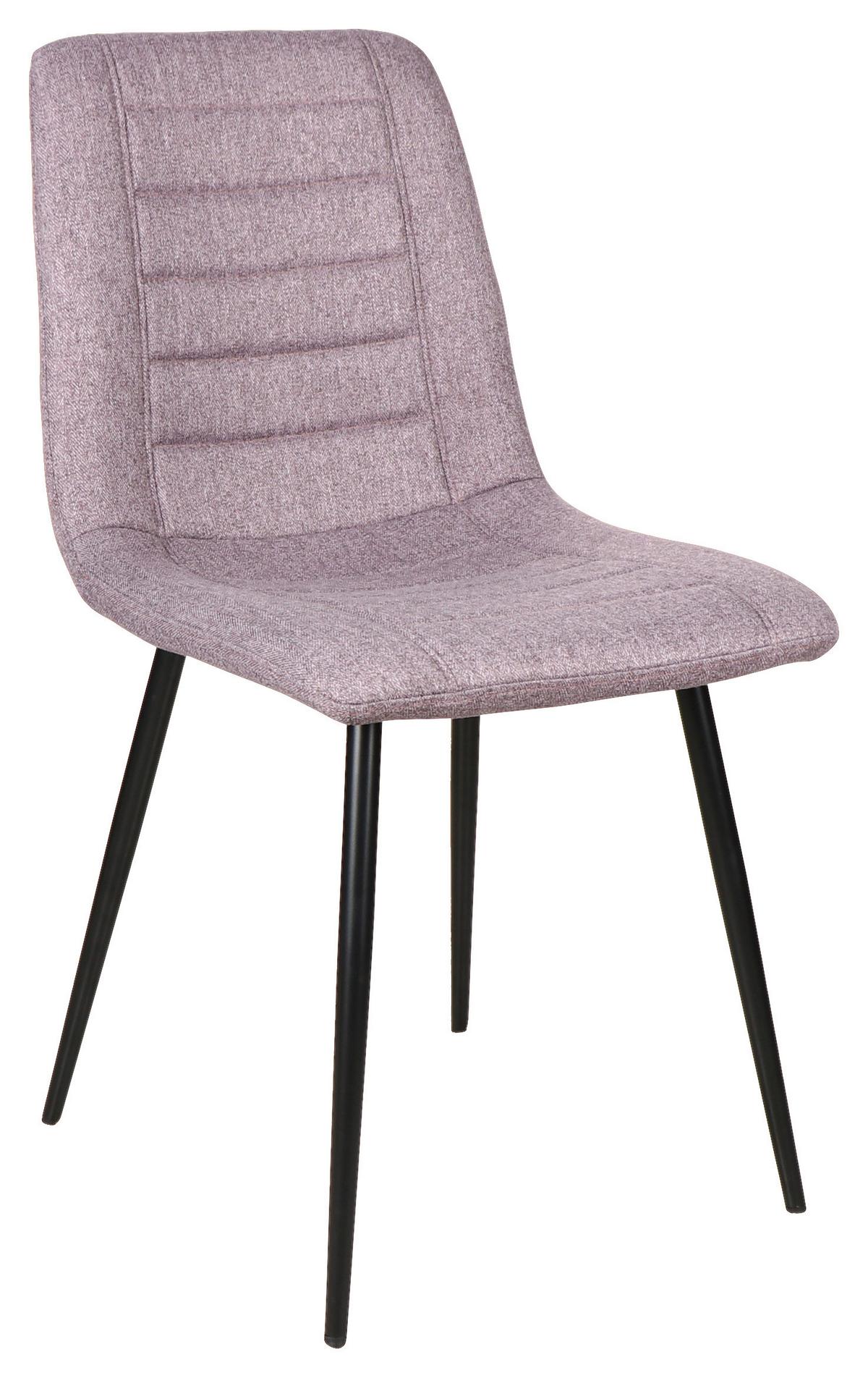 KRZESŁO BERNHARD - fioletowy/czarny, Design, metal/tkanina (45/86/55cm) - Xora