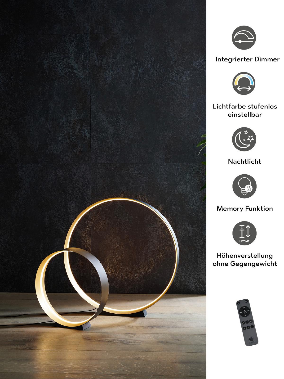 LAMPA STOŁOWA LED MR54461131 LOOP - kolor srebrny/biały, Konventionell, metal (45/45cm) - Musterring