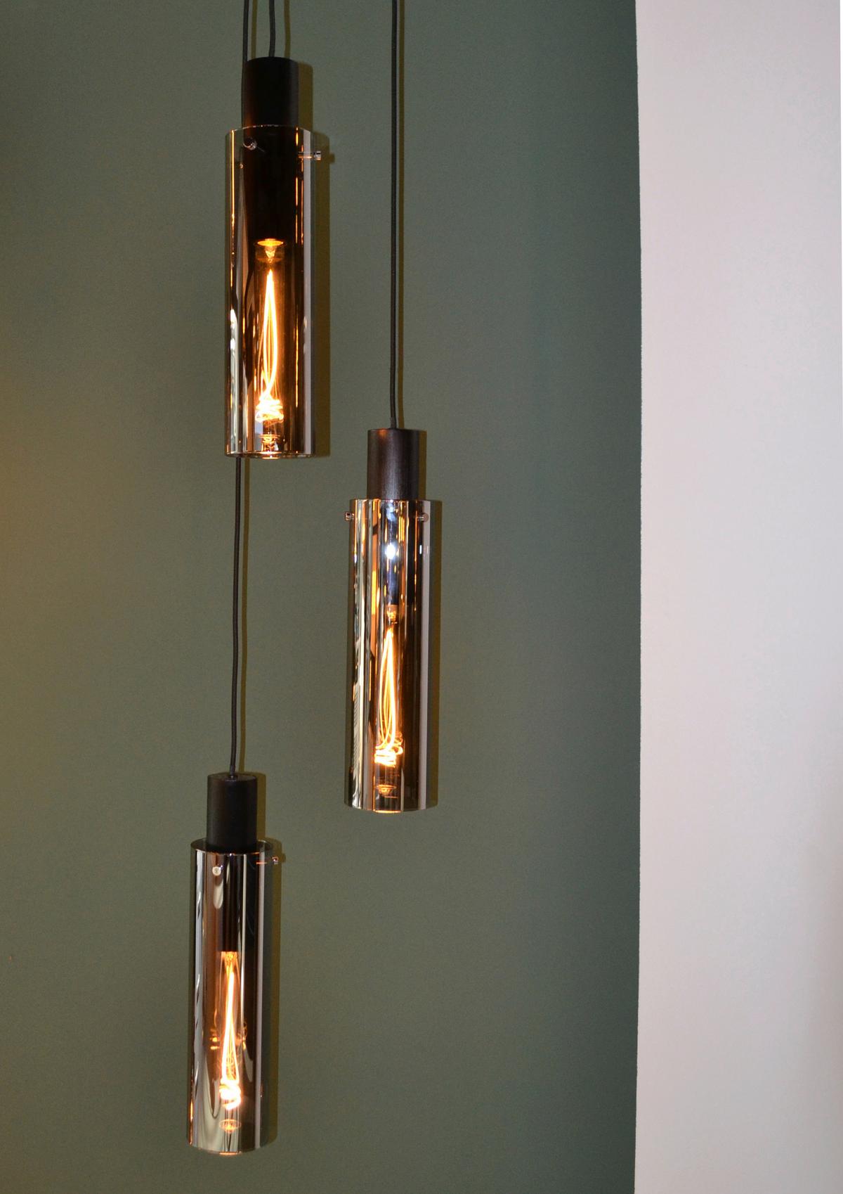 LAMPA WISZĄCA 74404/13/65 ORLANDO - jasnoszary, Design, szkło (32/32/172cm) - Lucide