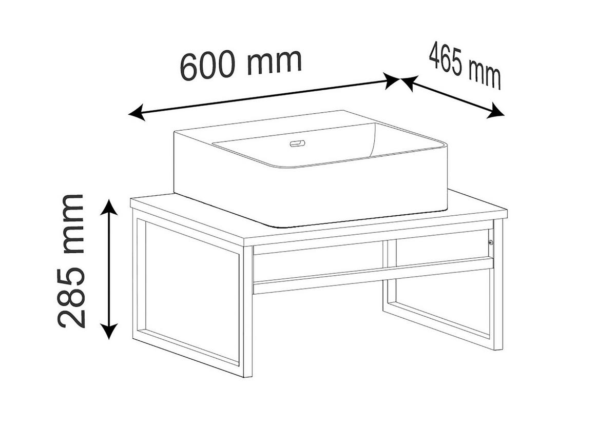 WASCHTISCHKOMBI 2-TLG. WASCHPLATZ "BITILA 60" - Honigeiche/Weiss, Modern, Keramik/Holzwerkstoff (60cm) - MID.YOU