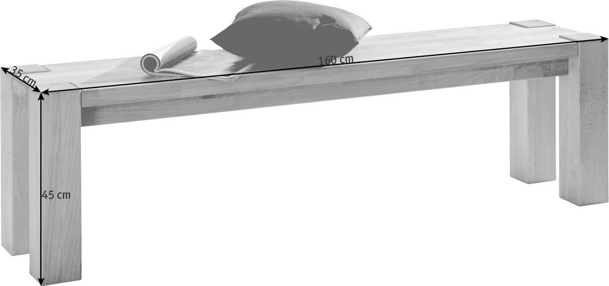 ŁAWKA SVETLANA - buk twardzielowy, Natur, drewno (160/45/35cm) - Carryhome