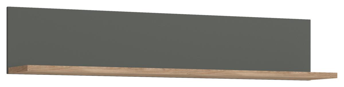Zidna Polica Twenty - boje grafita/boje hrasta, Moderno, drvni materijal (130/25/22cm) - Modern Living