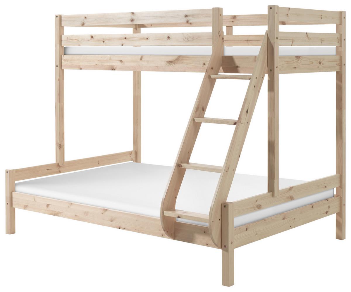 Etagenbett MARTIN Naturfarben ca. 90/140x200 cm Echtholz - Naturfarben/Kieferfarben, MODERN, Holz (90/140/200cm) - Vipack