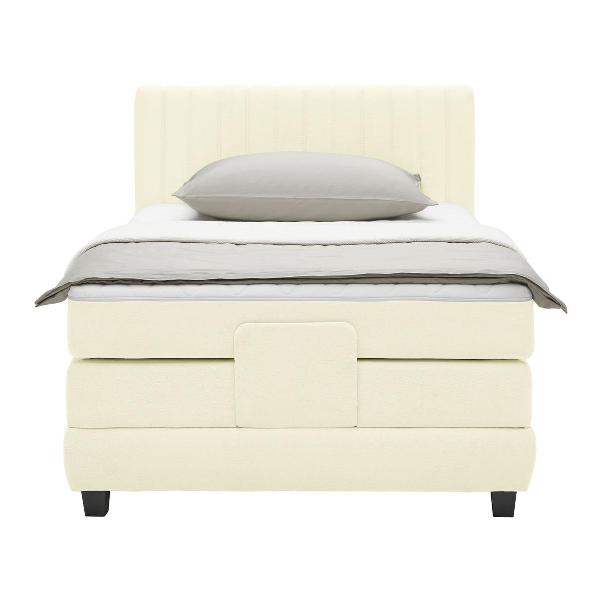 PAT BOXSPRING DIXON - ecru, Konventionell, lemn/textil (120/200cm) - Premium Living
