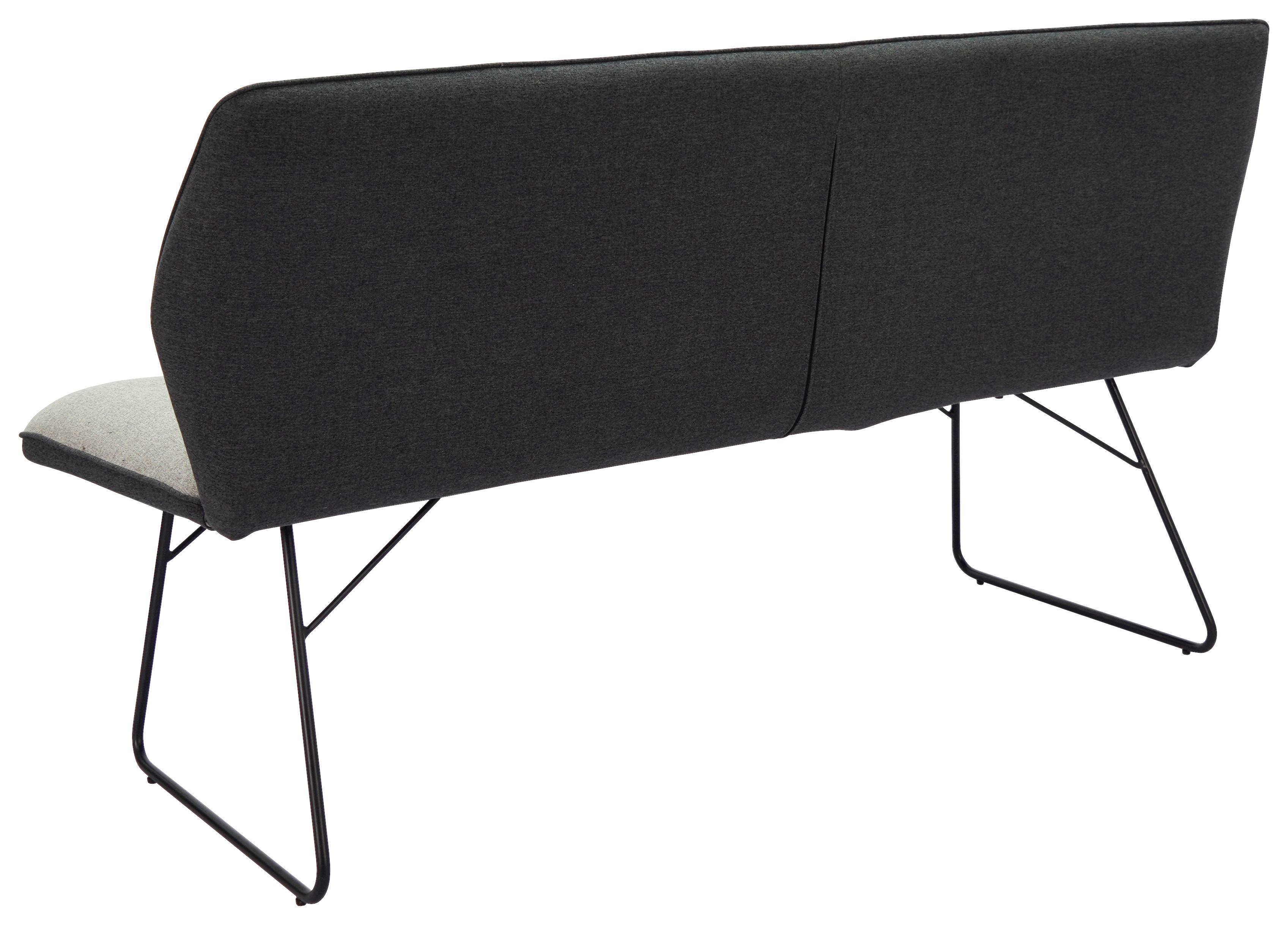 ŁAWKA POP UP - jasnoszary/czarny, Design, metal/tkanina (156/88/62cm) - Novel