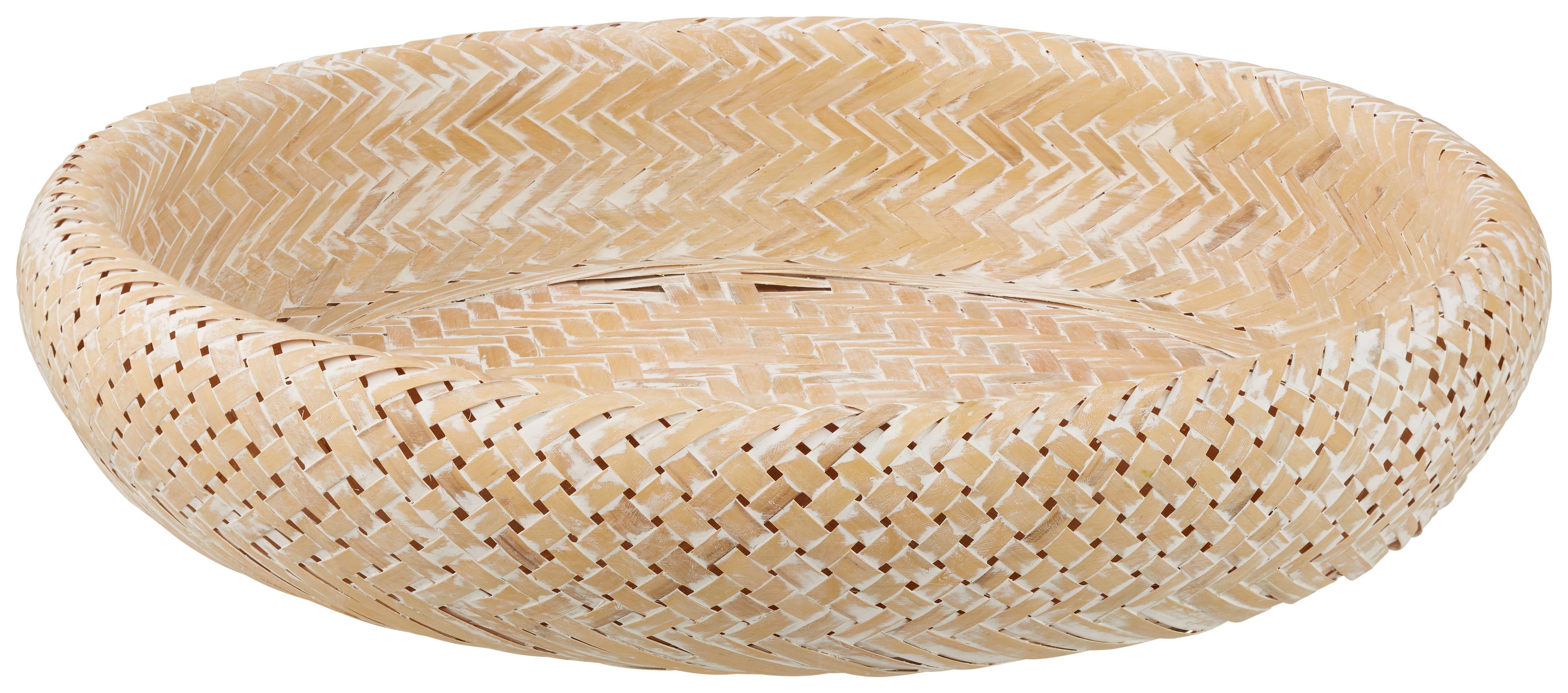 Okrasna Košara Finn - bela/naravne barve, naravni materiali (43/9cm) - Modern Living