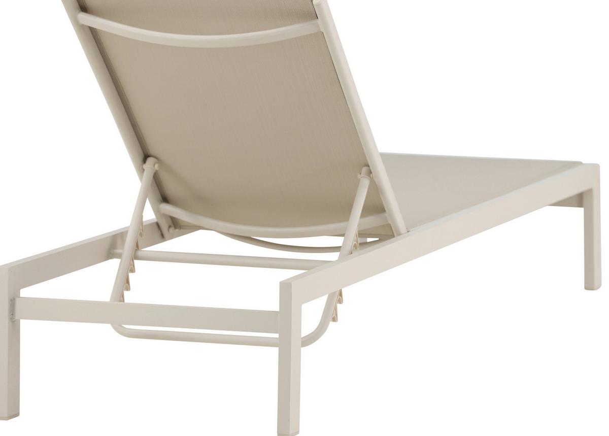 SONNENLIEGE COPACABANA - Beige, KONVENTIONELL, Metall (60/30/195cm) - Gardenson