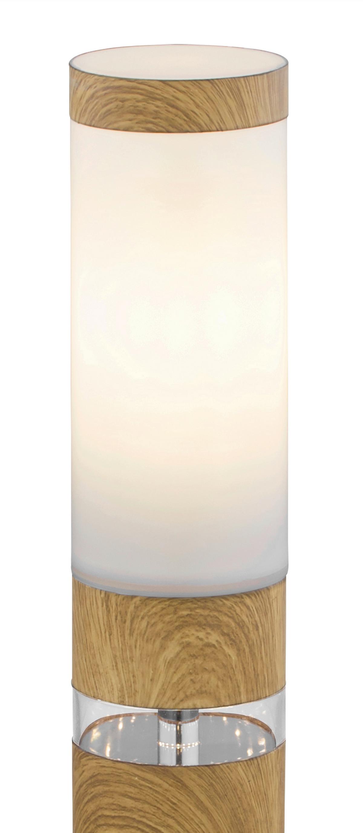 Außenleuchte Jaicy in Naturfarben max. 15 Watt - Klar/Opal, KONVENTIONELL, Kunststoff/Metall (11,7/50cm) - Globo