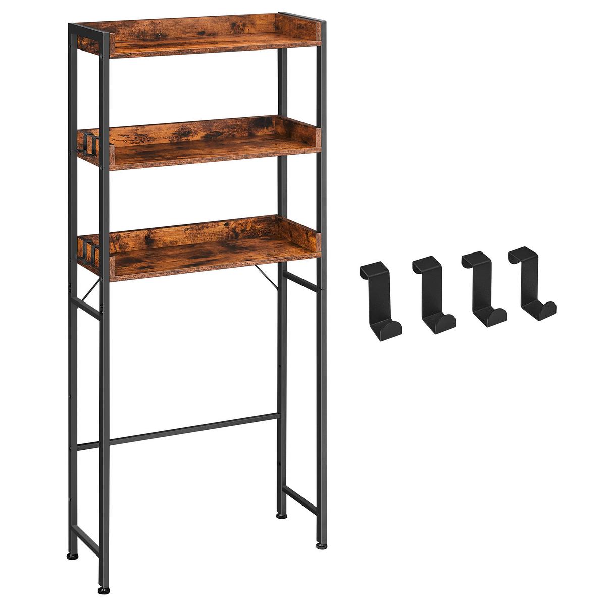WASCHMASCHINENSCHRANK BTS002B01V1 - Schwarz/Braun, Trend, Holzwerkstoff/Kunststoff (63/165/25cm) - MID.YOU