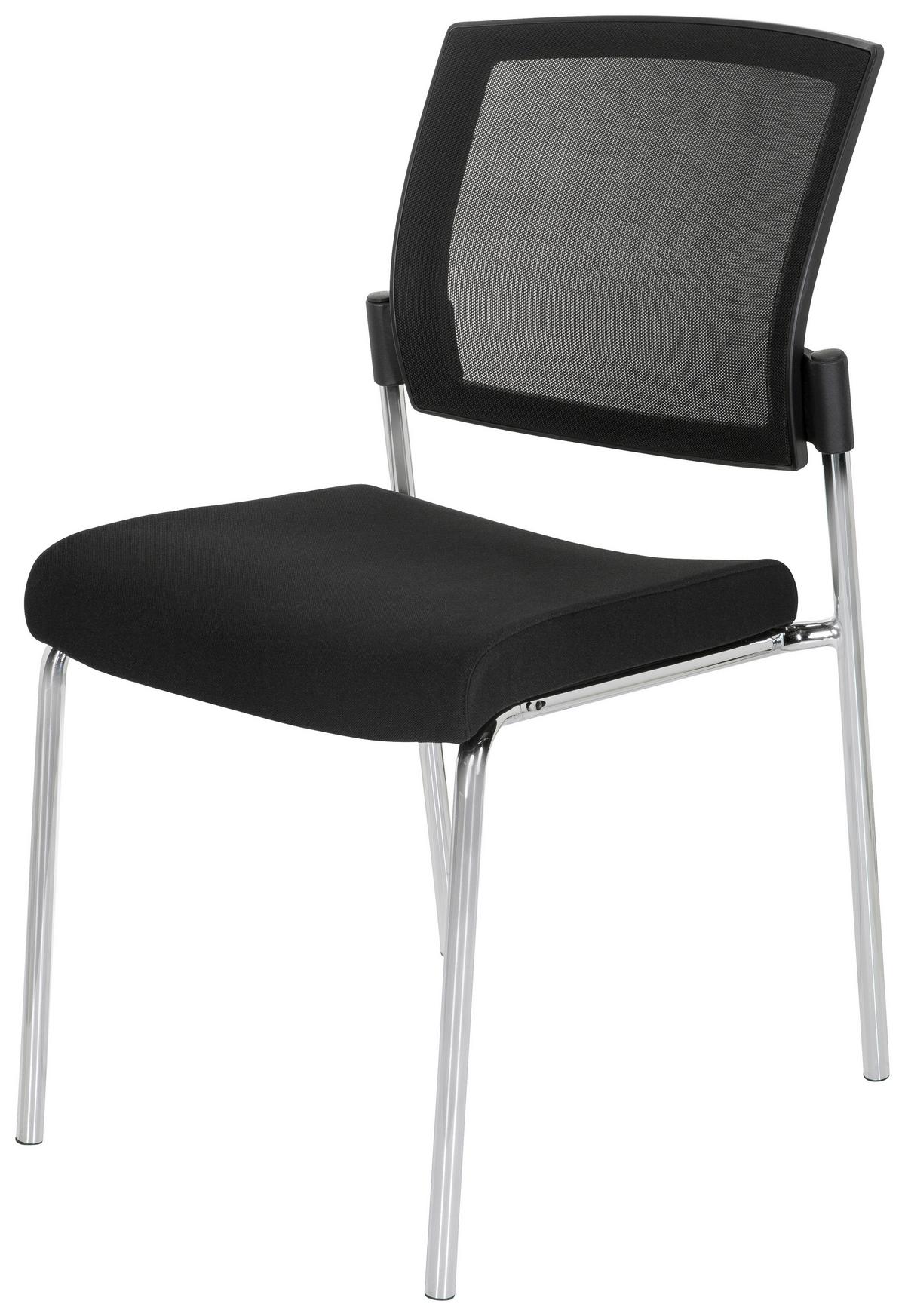 Konferenčni Stol K9 V, Črna - barve kroma/črna, Moderno, kovina/tekstil (48/90/58cm) - MID.YOU
