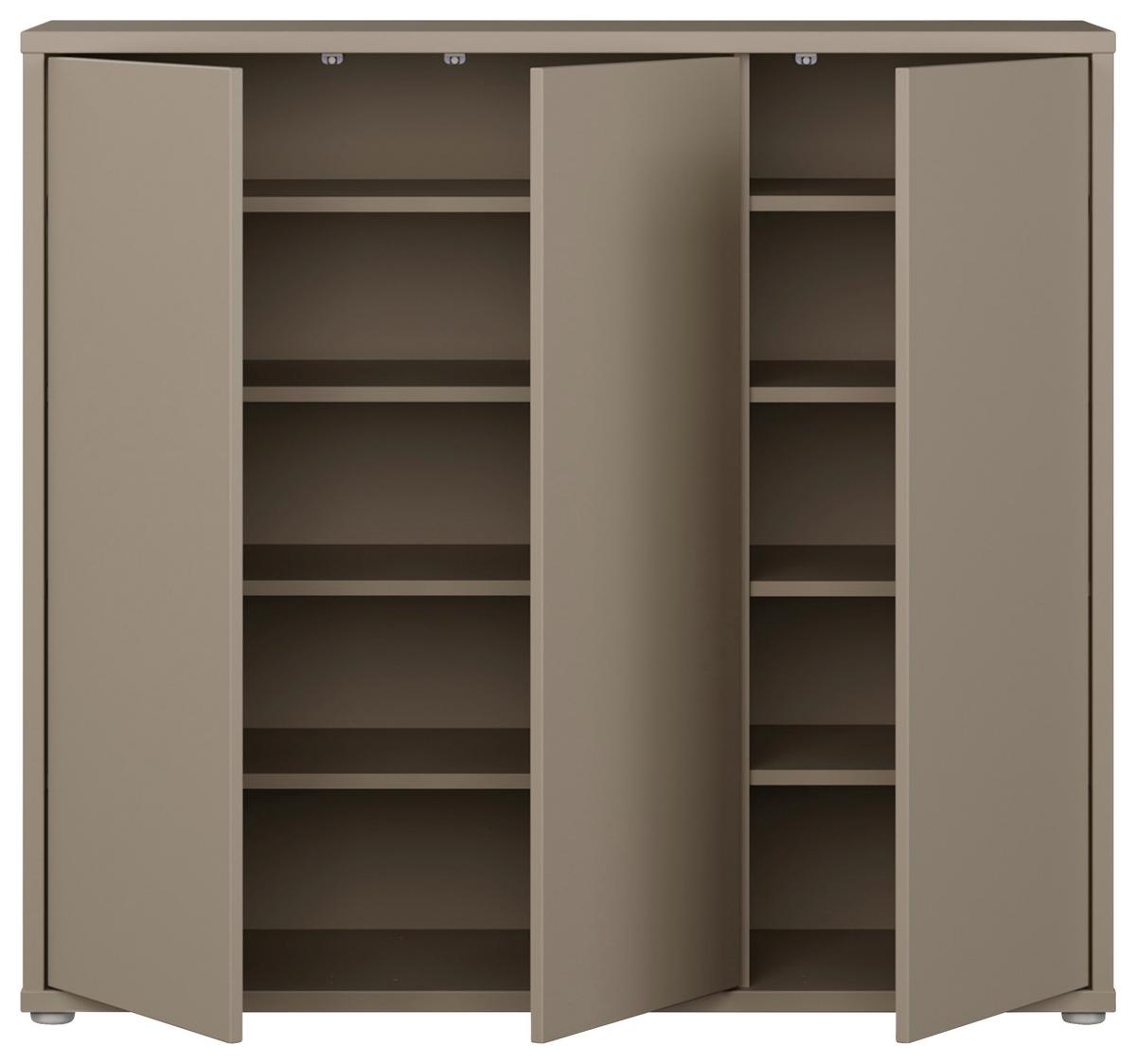 Omara Za Čevlje Alice, Rjavosiva - rjavosiva/siva, Moderno, umetna masa/leseni material (109,2/99,1/34,9cm) - Carryhome