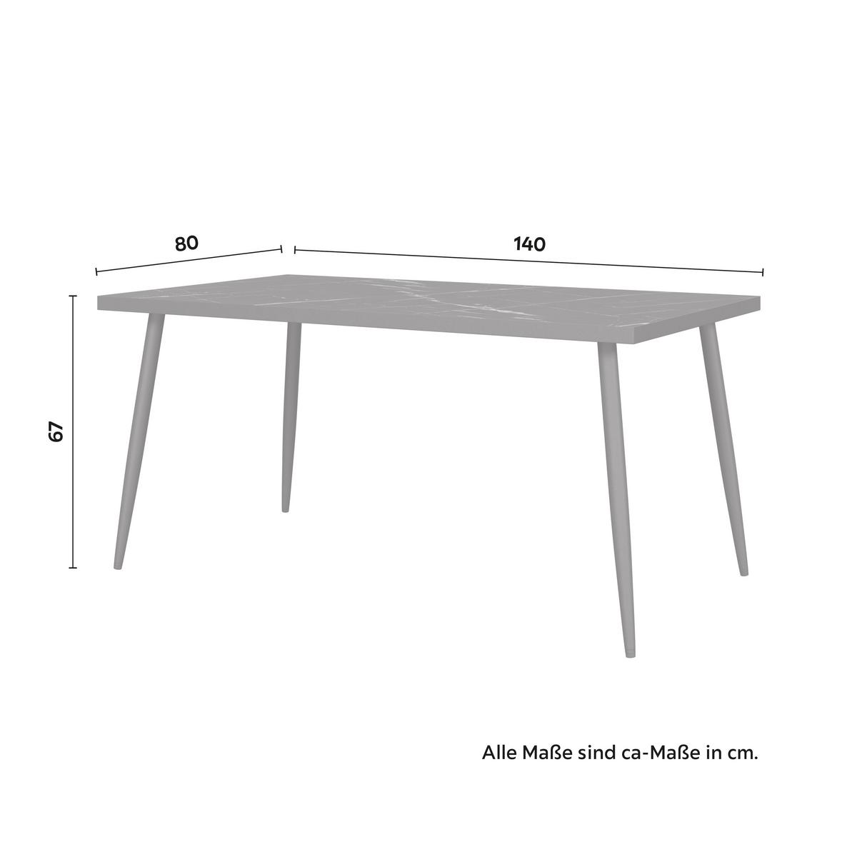 Kerti Étkezőgarnitúra Mila - sötétszürke, Modern, műanyag/textil - Bessagi Garden