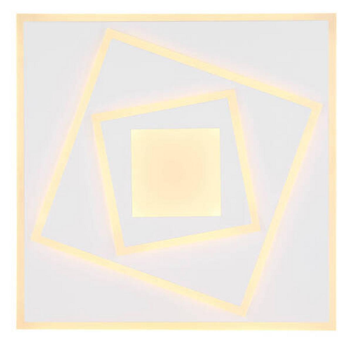 LED-Deckenleuchte Horni Opal/Weiß max. 24 Watt - Opal/Weiß, Design, Kunststoff/Metall (40/40/5,4cm) - Globo