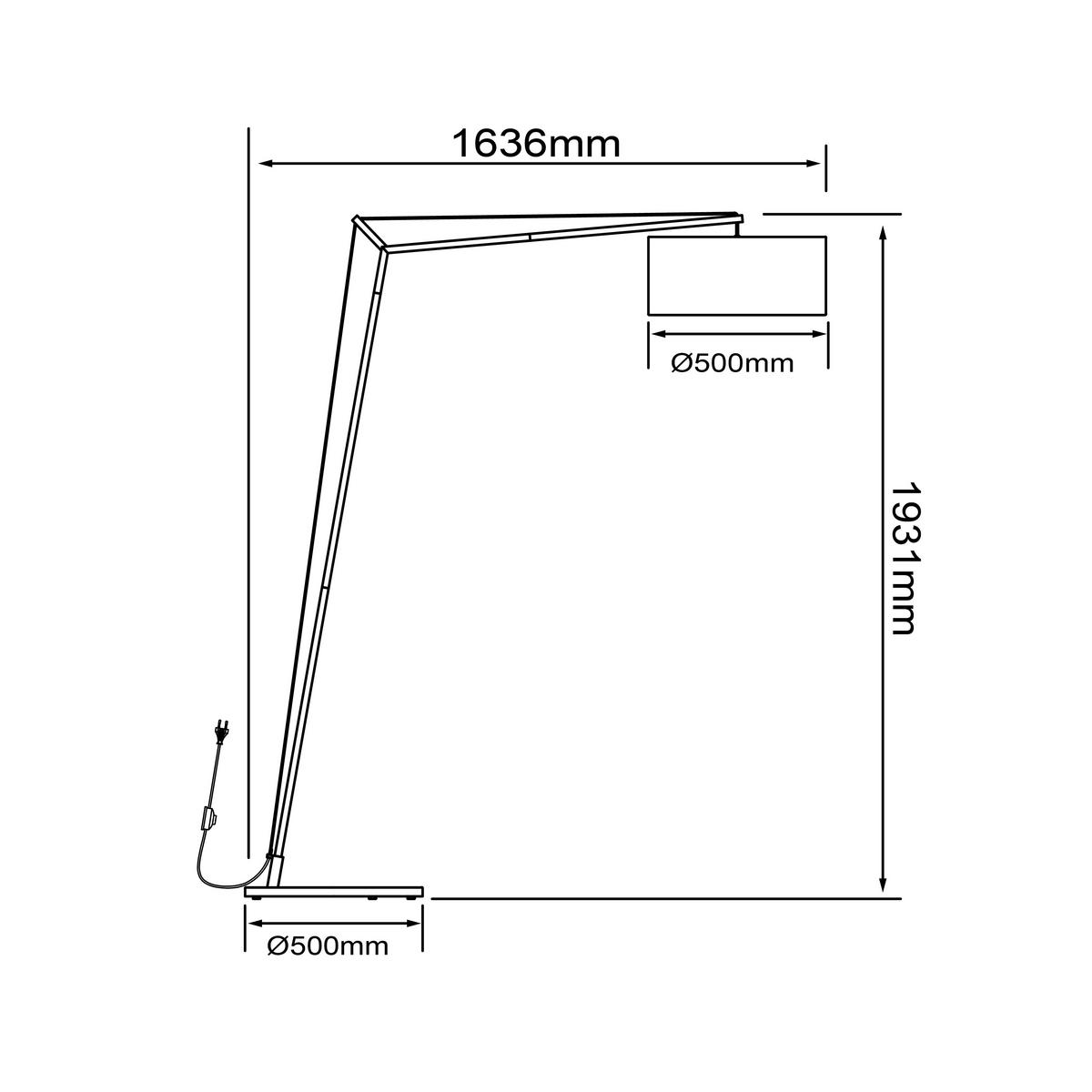 LAMPA STOJĄCA 94605L78 ANNICE STA1 - kolor mosiężny/czarny, Design, metal/tkanina (160/192,5/50cm) - Brilliant