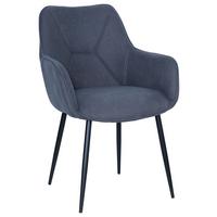 Armlehnstuhl Elena in Grau - Schwarz/Grau, MODERN, Holz/Textil (57/85/60cm) - Mömax