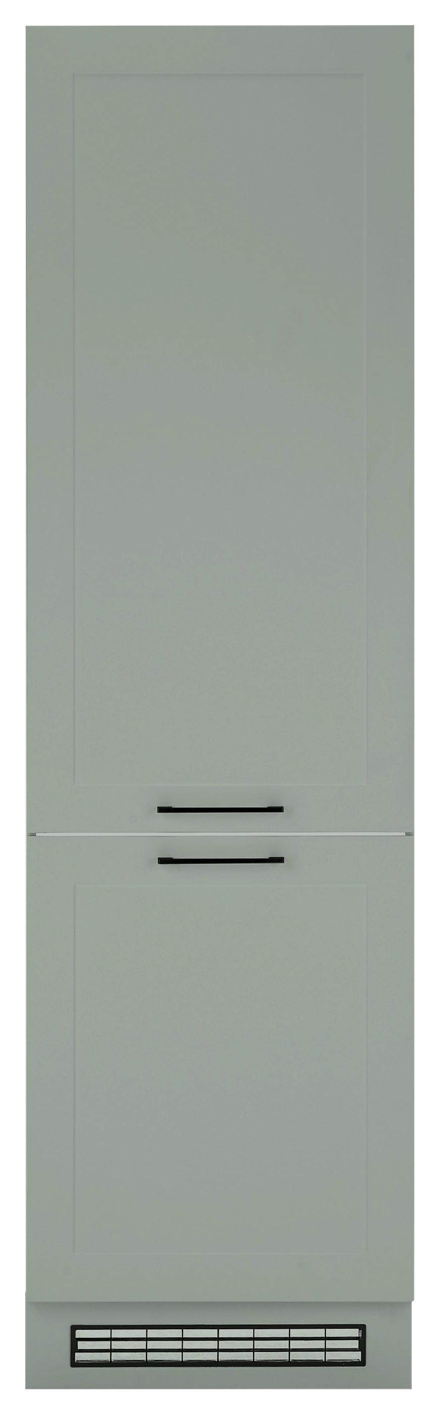 Szekrény Hűtőszekrényhez Marseille Ks 60 Green2 - fekete/zöld, Design, faalapú anyag/fém (60/211/57cm) - MID.YOU