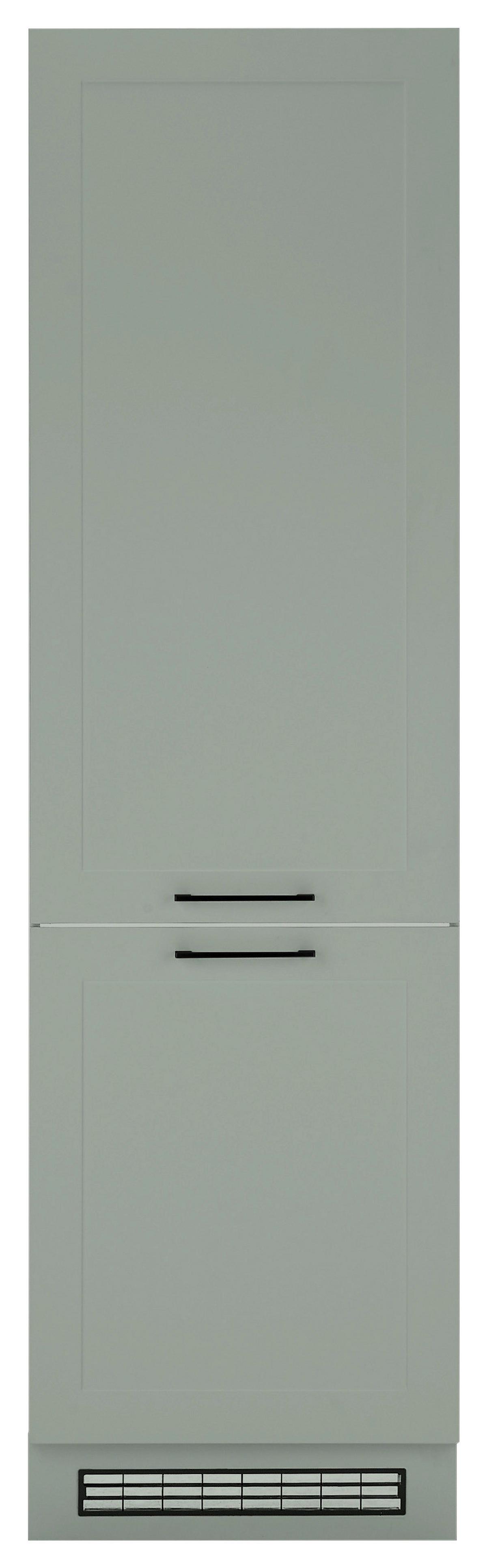 Szekrény Hűtőszekrényhez Marseille Ks 60 Green2 - fekete/zöld, Design, faalapú anyag/fém (60/211/57cm) - MID.YOU