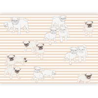 Fototapeta Playful Dogs, 400x280cm - bela/bež, Trendi, tekstil (400/280cm) - artgeist