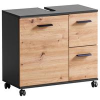 Omarica Za Pod Umivalnik Palermo, Antracit - črna/antracit, Konvencionalno, kovina/umetna masa (65,1/60/32cm) - Stylife