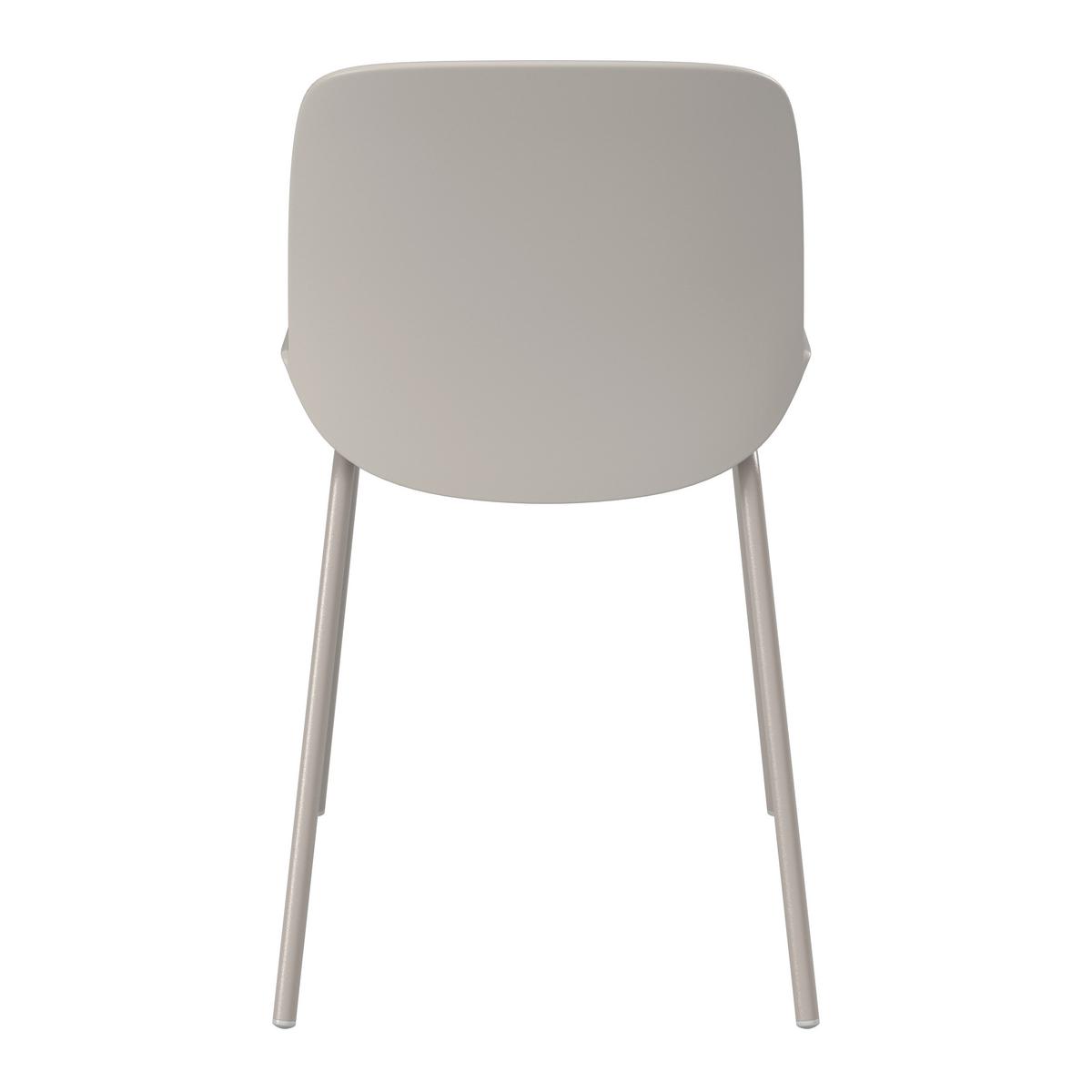 KRZESŁO OGRODOWE JONDAL - jasnoszary, Modern, tworzywo sztuczne/metal (45,5/80,5/57cm) - Ambia Garden